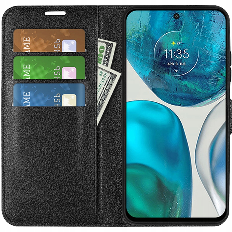 Litchi Flap puzdro pre Motorola G52/G82 Litchi Black