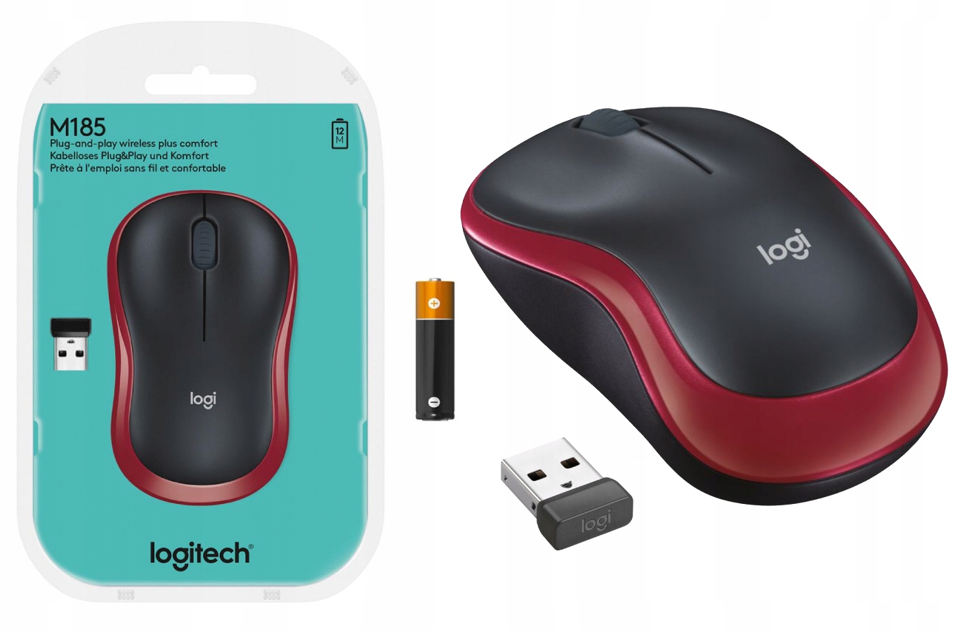 Bezdrôtová myš Logitech M185 s optickým senzorom