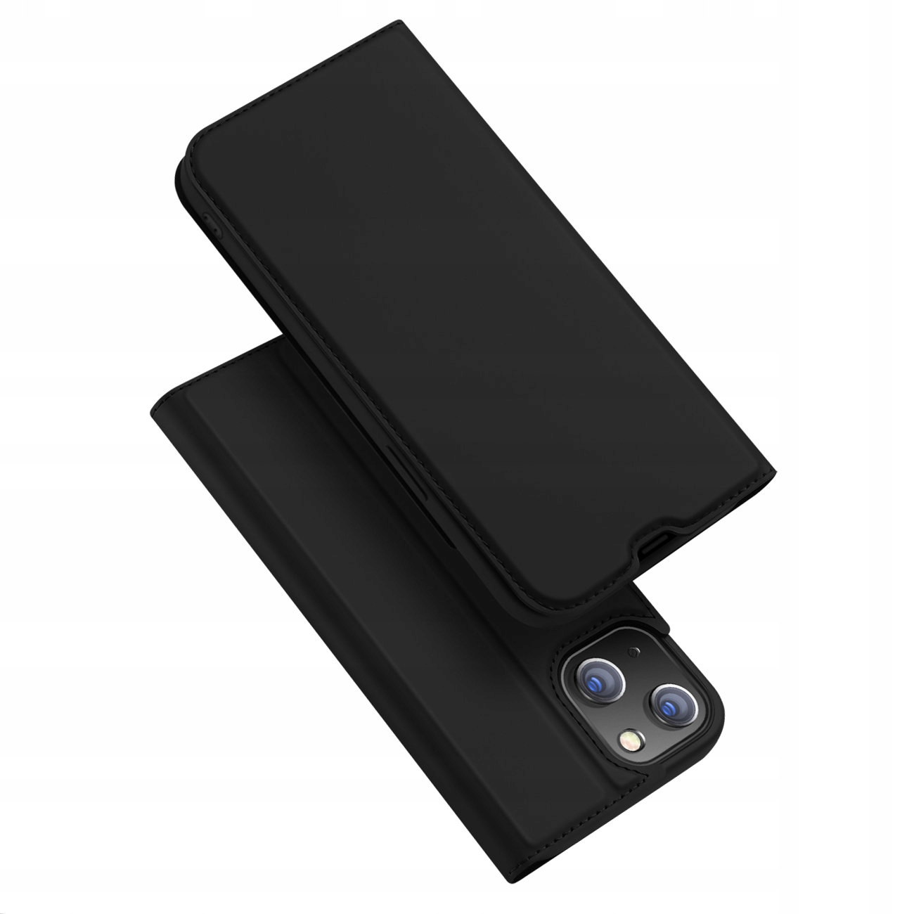 Dux Ducis flipové puzdro pre Apple iPhone 14 Skin Pro čierne + Hybridné sklo pre Apple iPhone 13 3 ks.