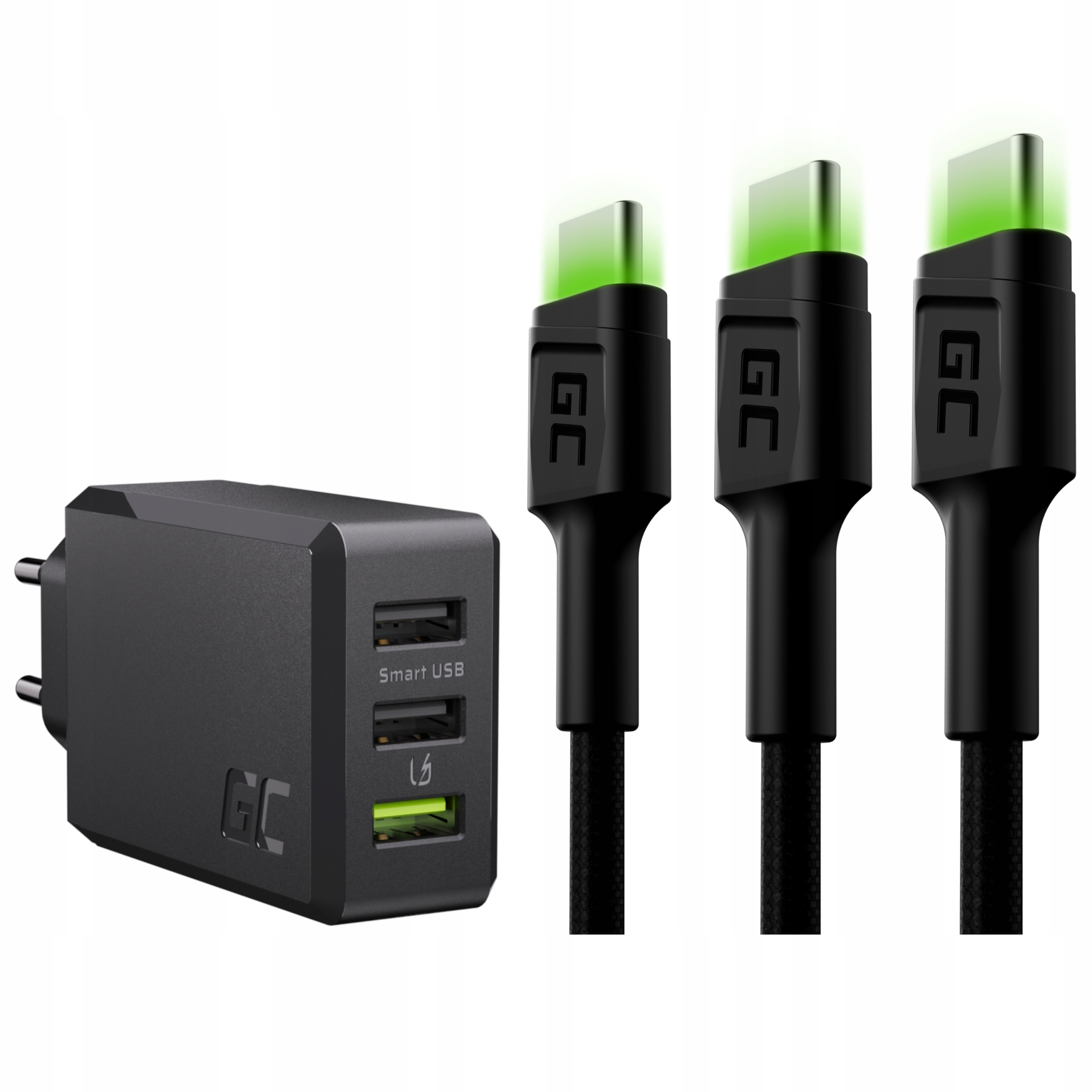 Green Cell CHARGC03 USB 2400 mA 5 V sieťová nabíjačka + USB - sada kábla USB typu C Green Cell