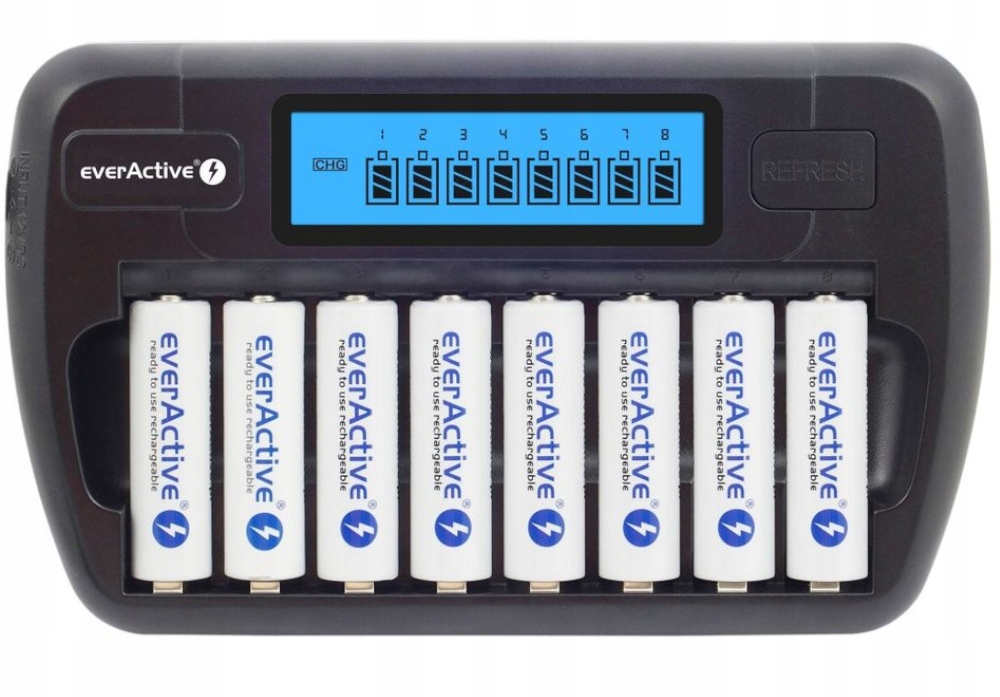 Nabíjačka Everactive NC-800 na 8 AA a AAA batérií