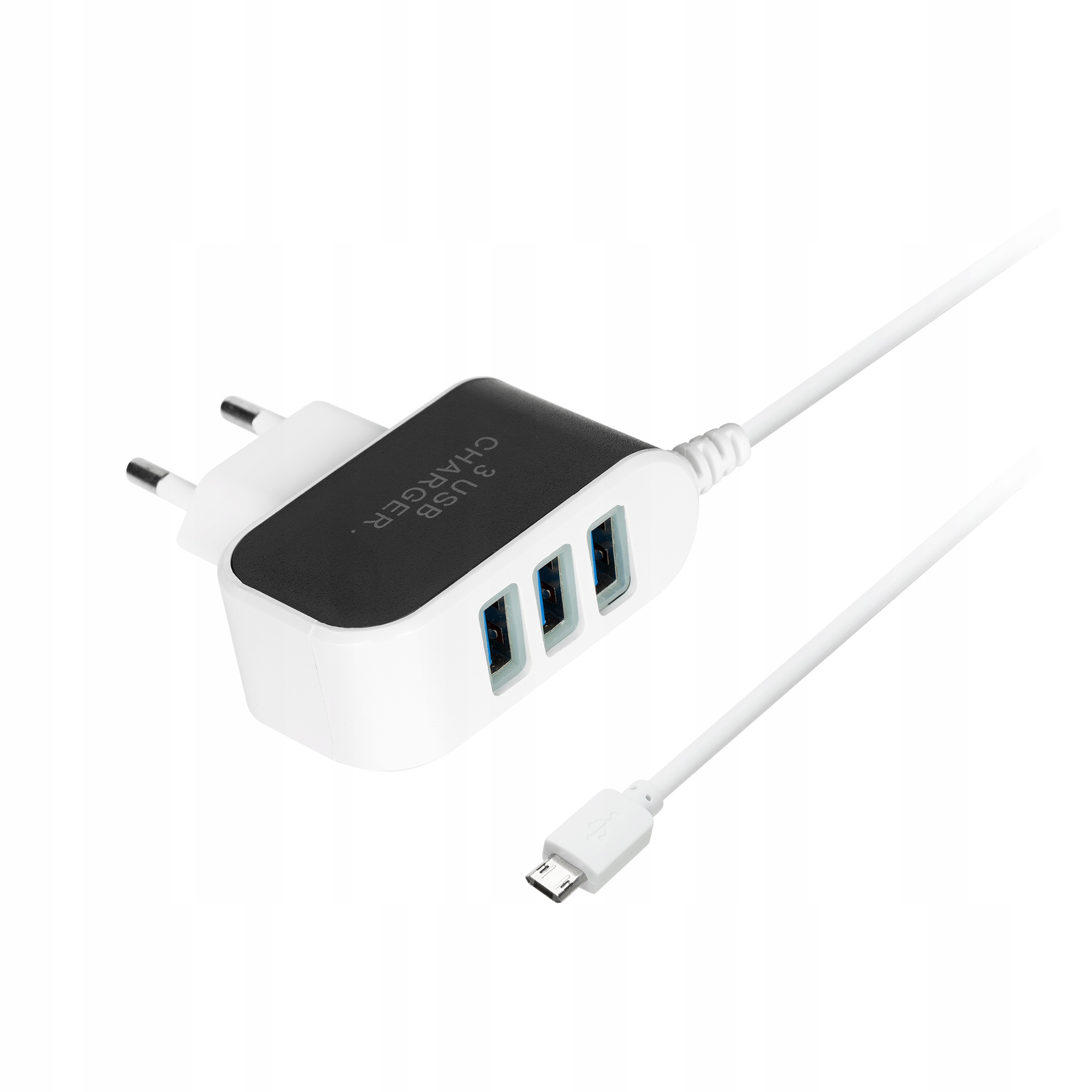 Nabíjačka MicrousB + 3 USB Connectors 3100MA
