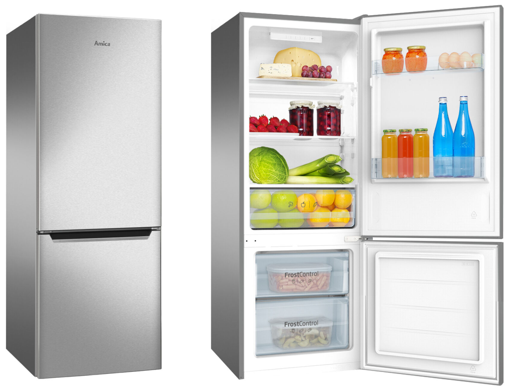 Amica FK 244.4x 206L INOX 144 cm