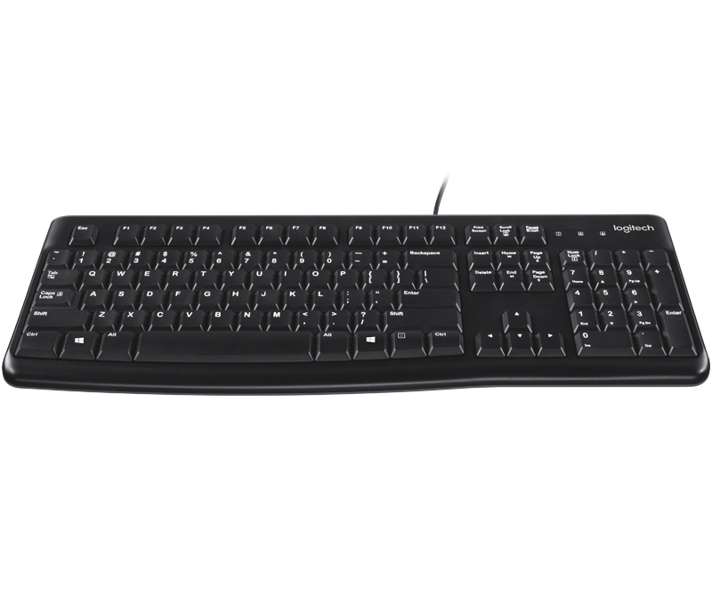 Logitech K120 membránová klávesnica, čierna