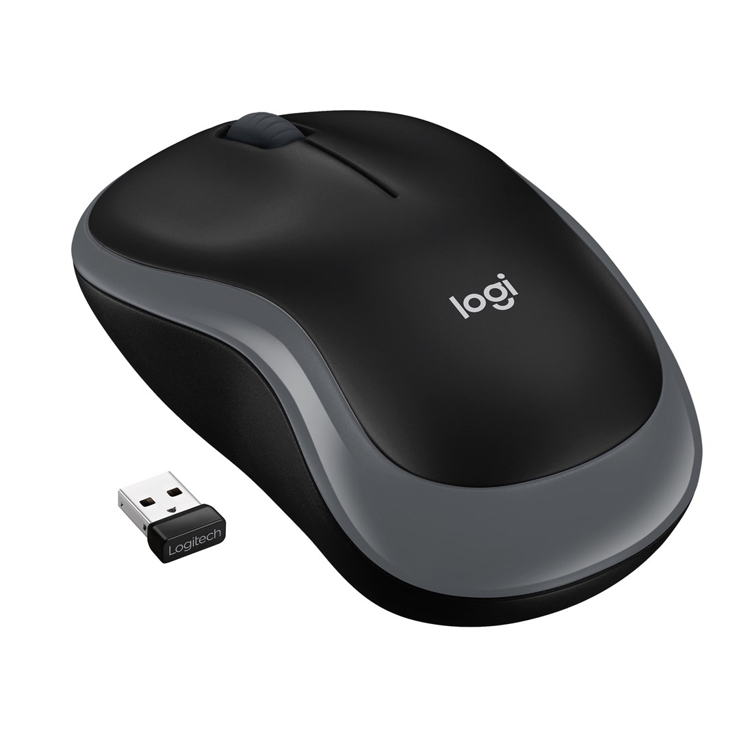 Bezdrôtová optická myš Logitech M185 čierna a sivá