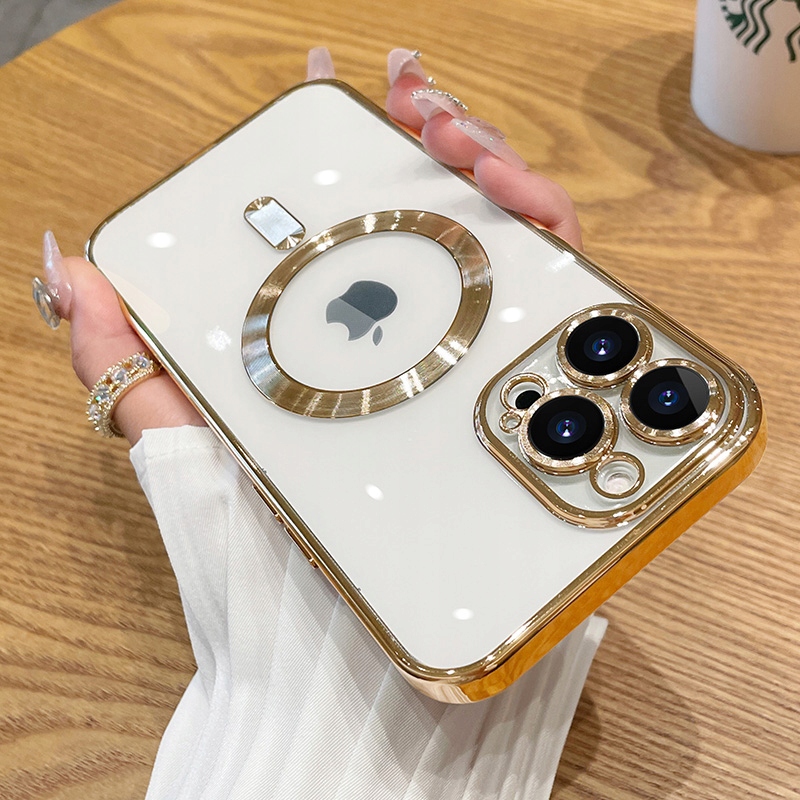 D-Pro Back pre iPhone 12 Pro Max Gloss Magsafe Zloty