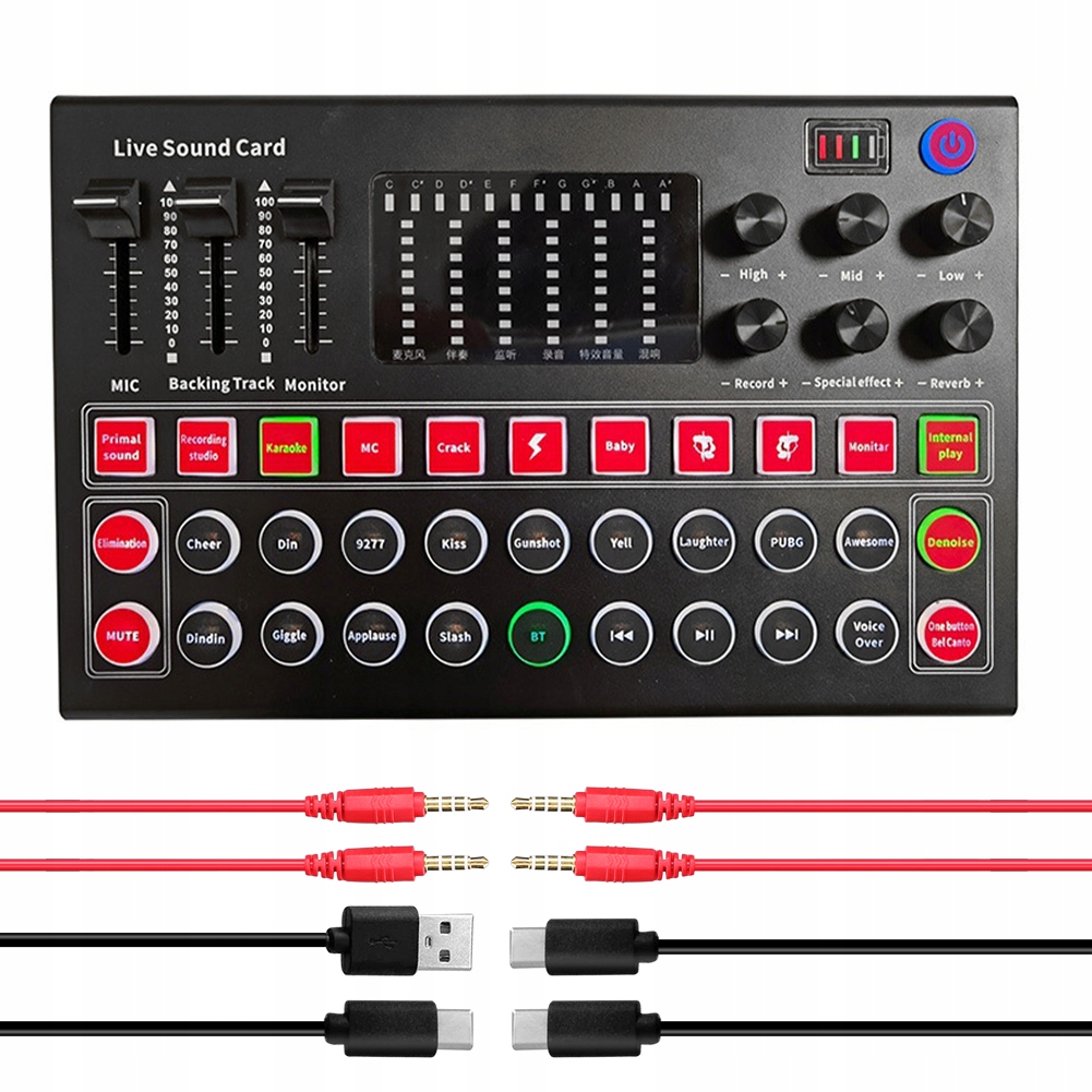 M9 Audio Sound Card Live Voice Mixer Ext