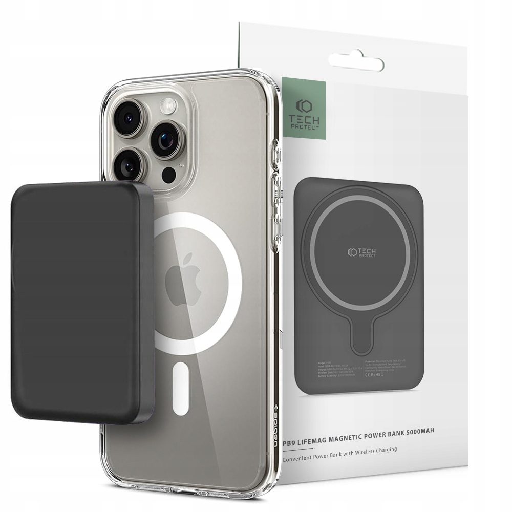 Powerbanka Tech-Protect 10000 mAh čierna