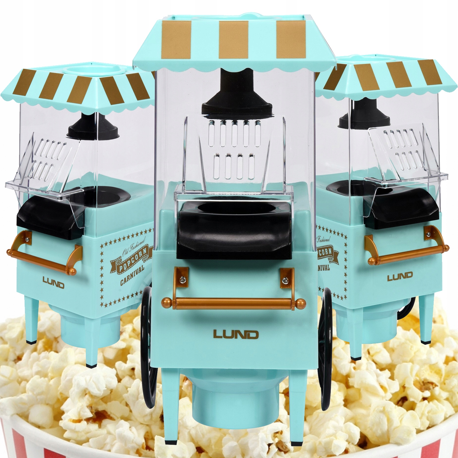 Popcorn zariadenie Lund staromódny popcorn karneval zelený 1200 w