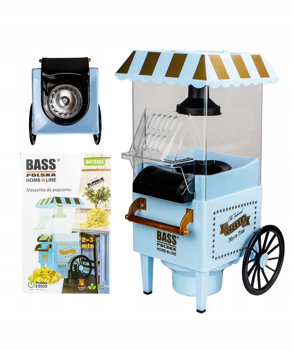 Popcorn Zariadenie Bass BH10381 modrá 1200 W