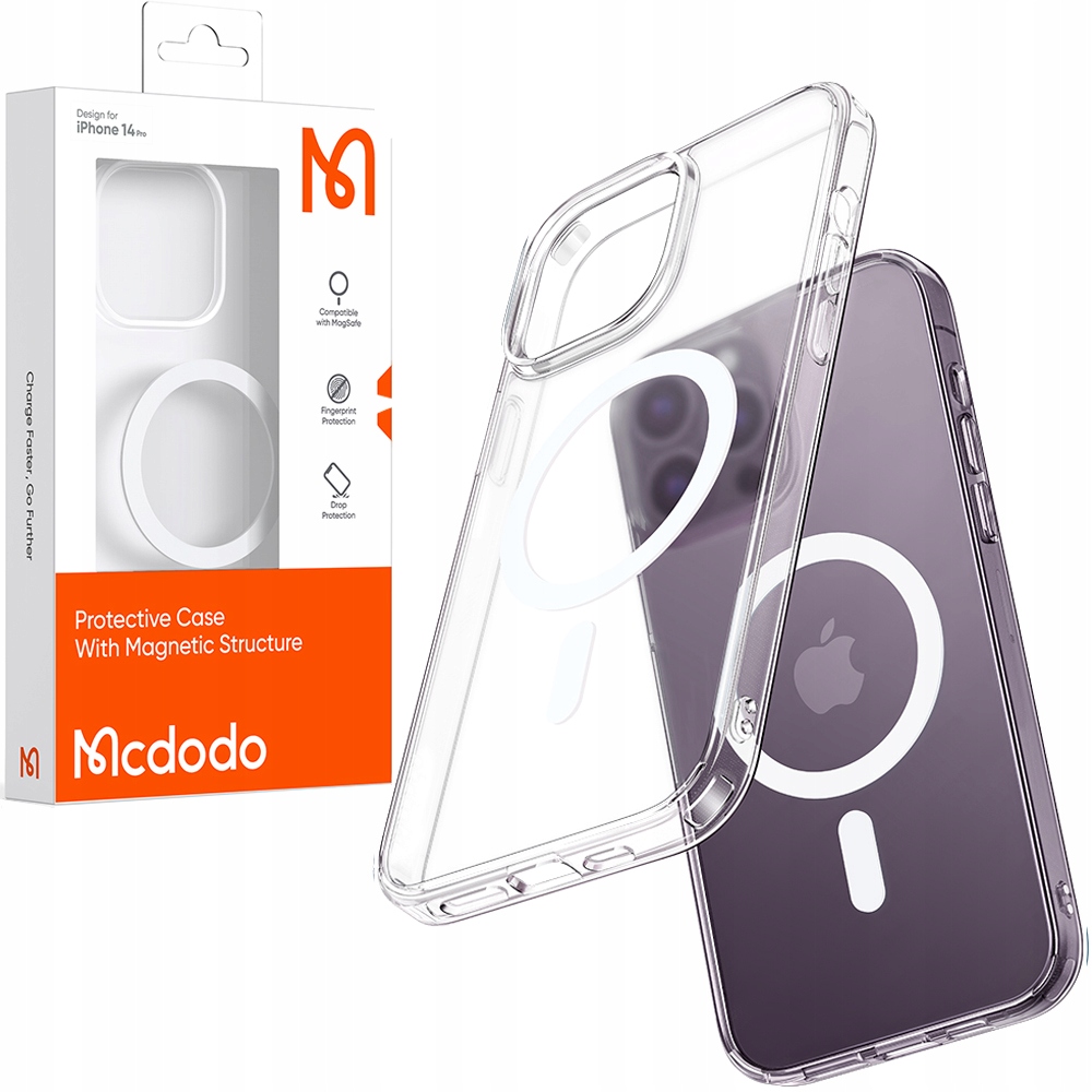 McDodo späť na iPhone 14 Pro Max Crystal bezfarebný