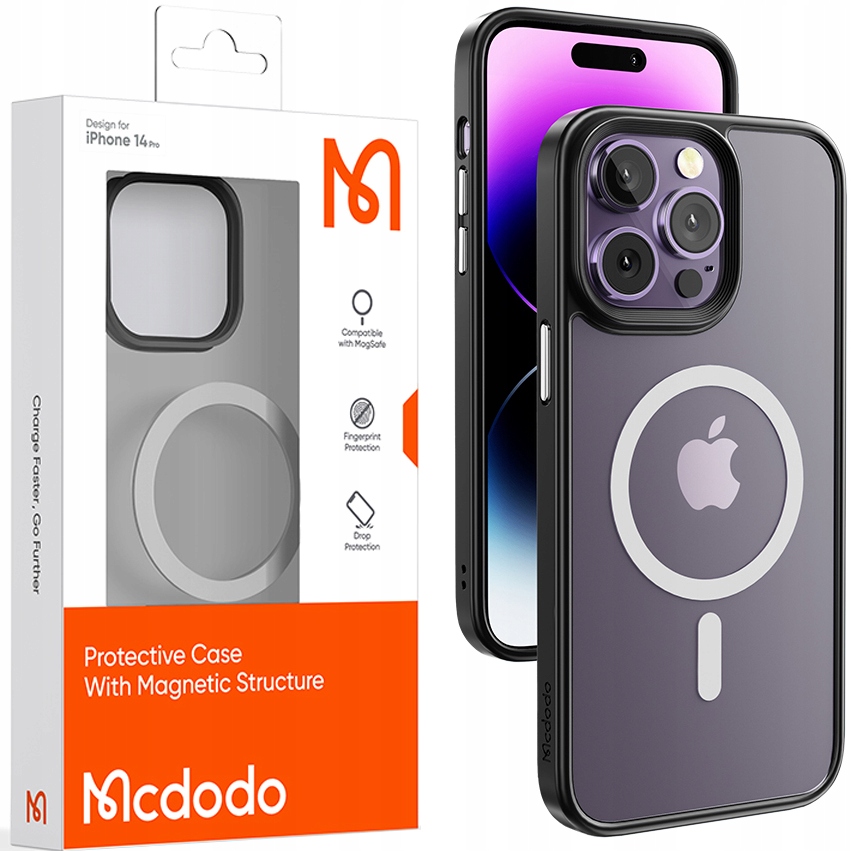 McDodo späť na iPhone 14 plus čierna čierna