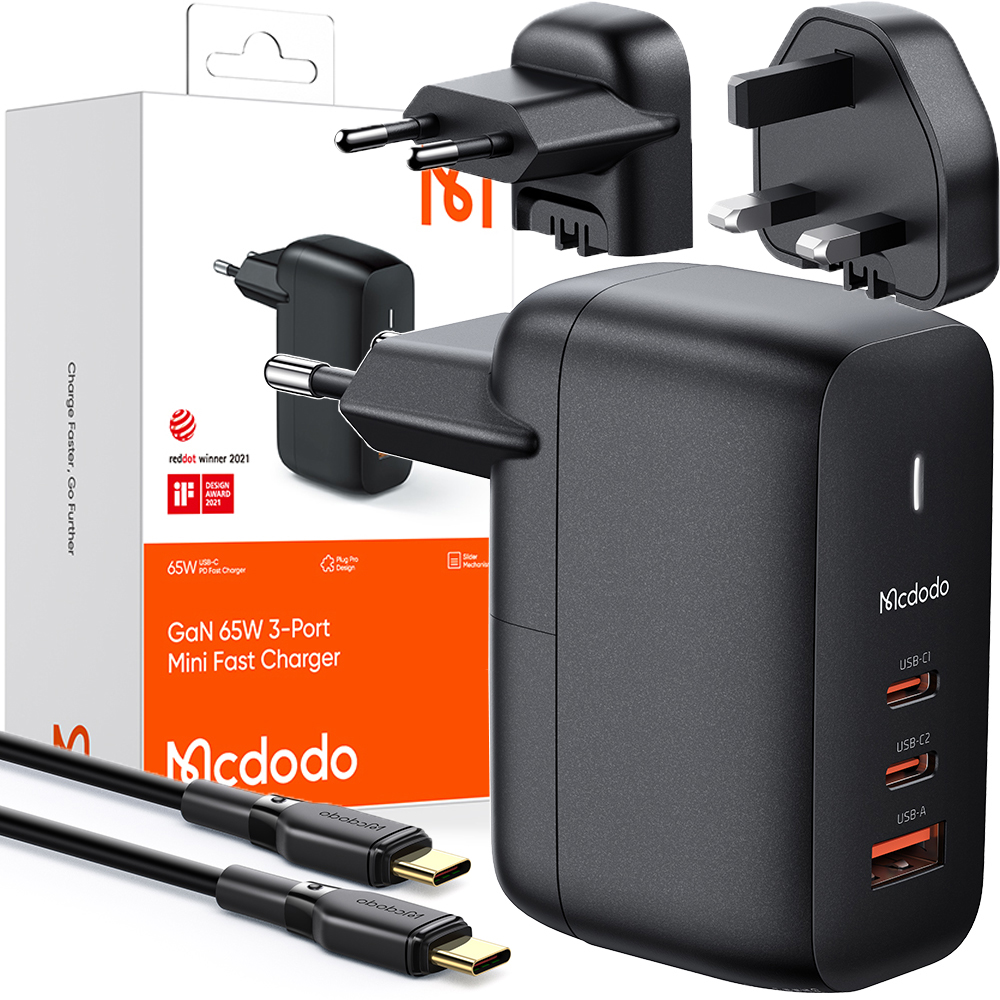 McDodo Gan 3.0 Fast USB-C PD USB-A 65W nabíjačka