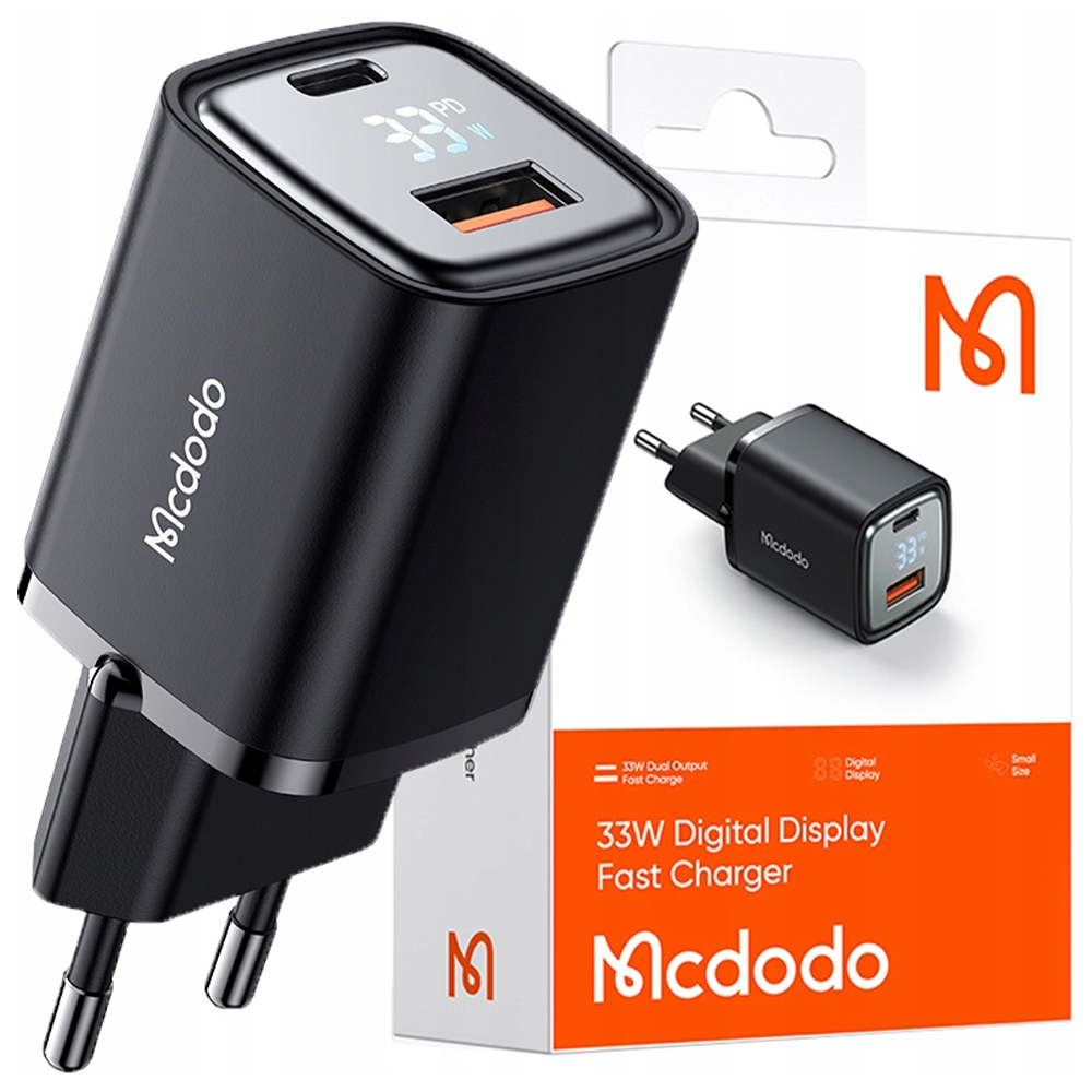 MCDODO NANO GaN USB/USB-C PD CHARGER 33W METER + 2 ďalšie produkty