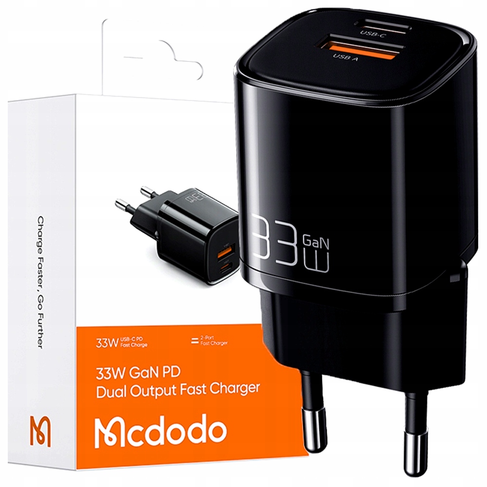 PD33W sieťová nabíjačka, USB typ C univerzálna 3000 mA 15 V + 2 ďalšie produkty
