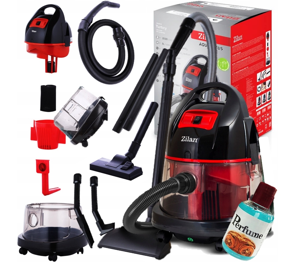 Vodný vysávač zilan zln8945 2000 v červenej farbe