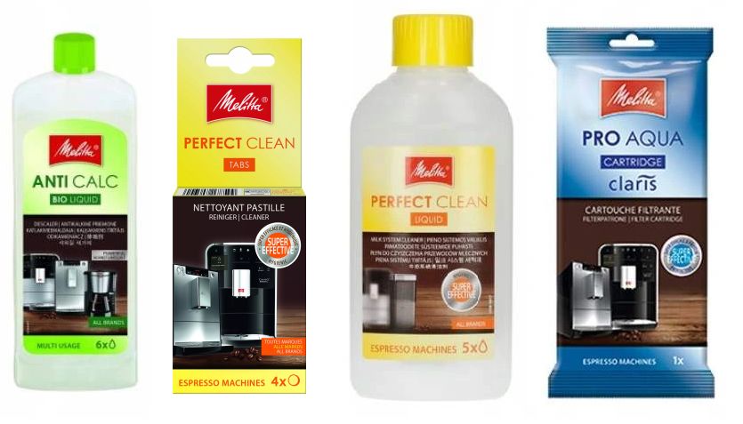 Melitta zúfalá, tablety, čistička, filter