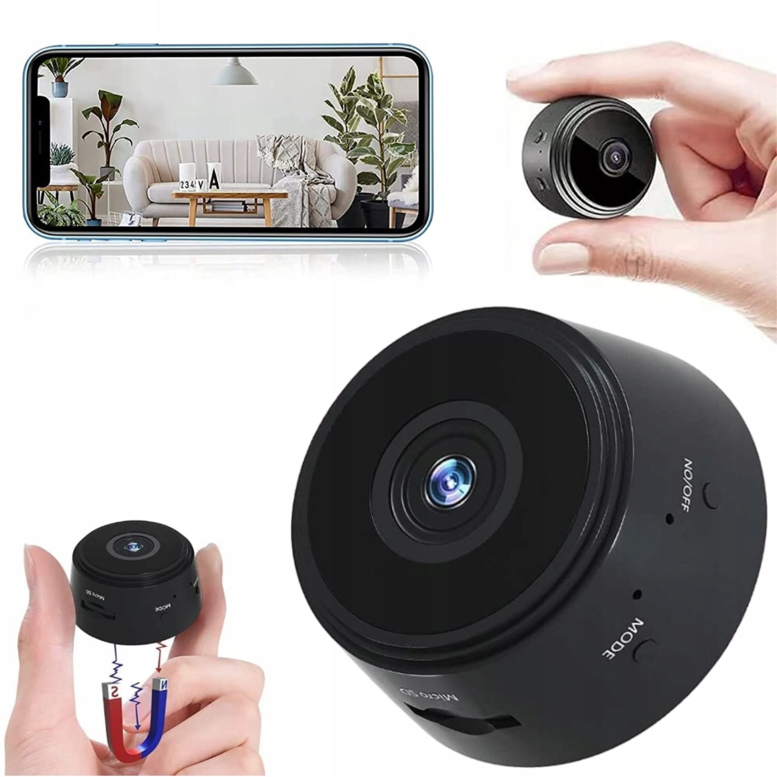 Hikey A9 vnútorná, vonkajšia IP kamera + USB - kábel USB typu C USB - kábel USB C KRÁTKY 10CM 0,1 m