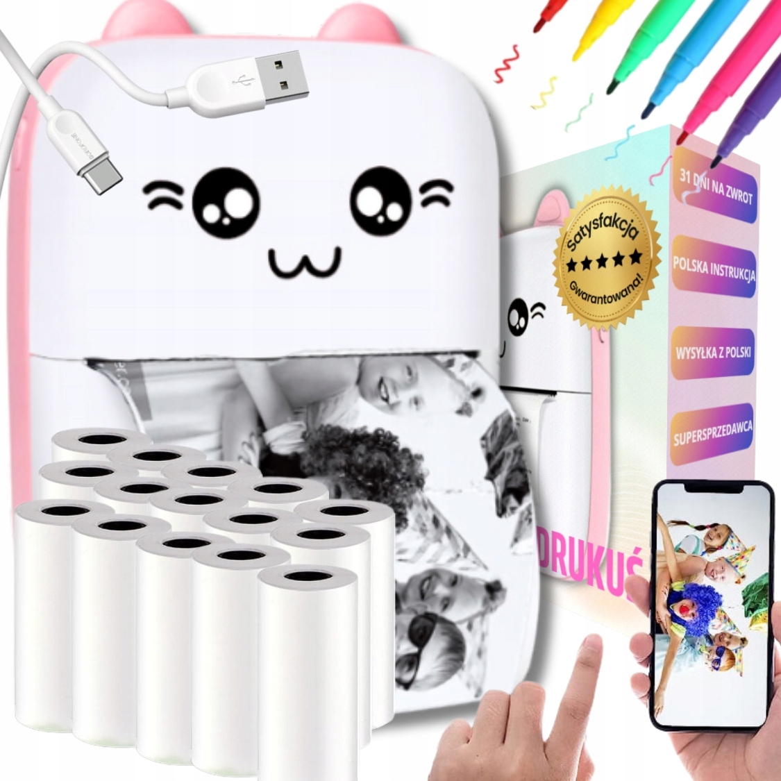 TEPELNÁ TLAČIAREŇ DRUKUŚ MINI CAT + 15 KS VALCOV