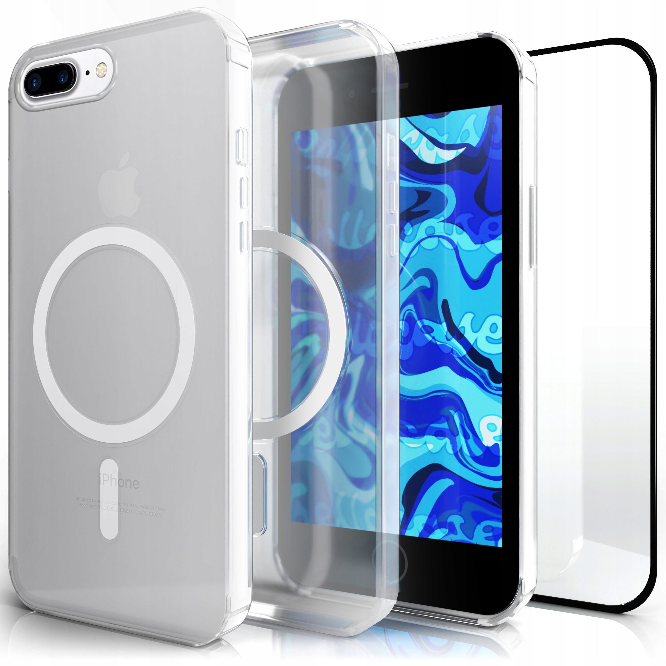 Späť Hello Case pre Apple IPHONE 8 / SE 2020 / SE 2022 MAGSAFE bezfarebné geometrické + Tvrdené sklo Hello Case pre Apple IPHONE 7 / 8 | SE 2020 / 2022 1 ks.