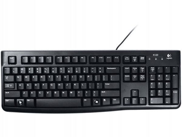 Logitech K120 membránová klávesnica, čierna