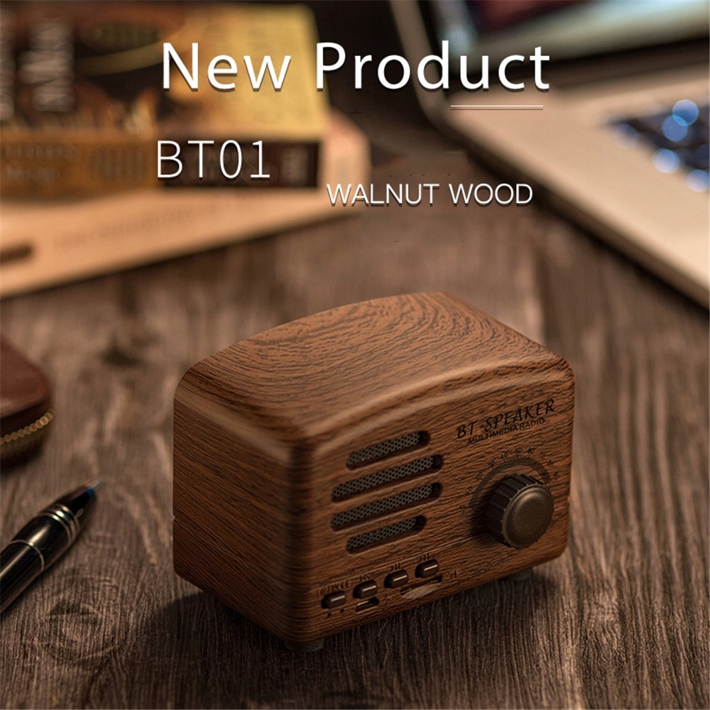 Mini Retro Bluetooth reproduktor 1200 mAh