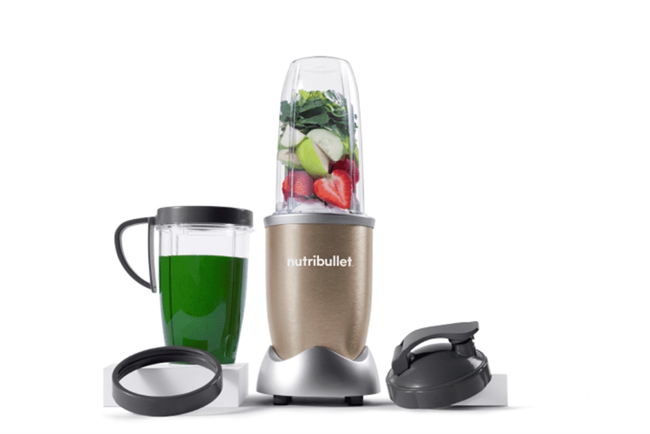 Mixér NutriBullet NB907CP s výkonom 900 W v béžovo-hnedej farbe