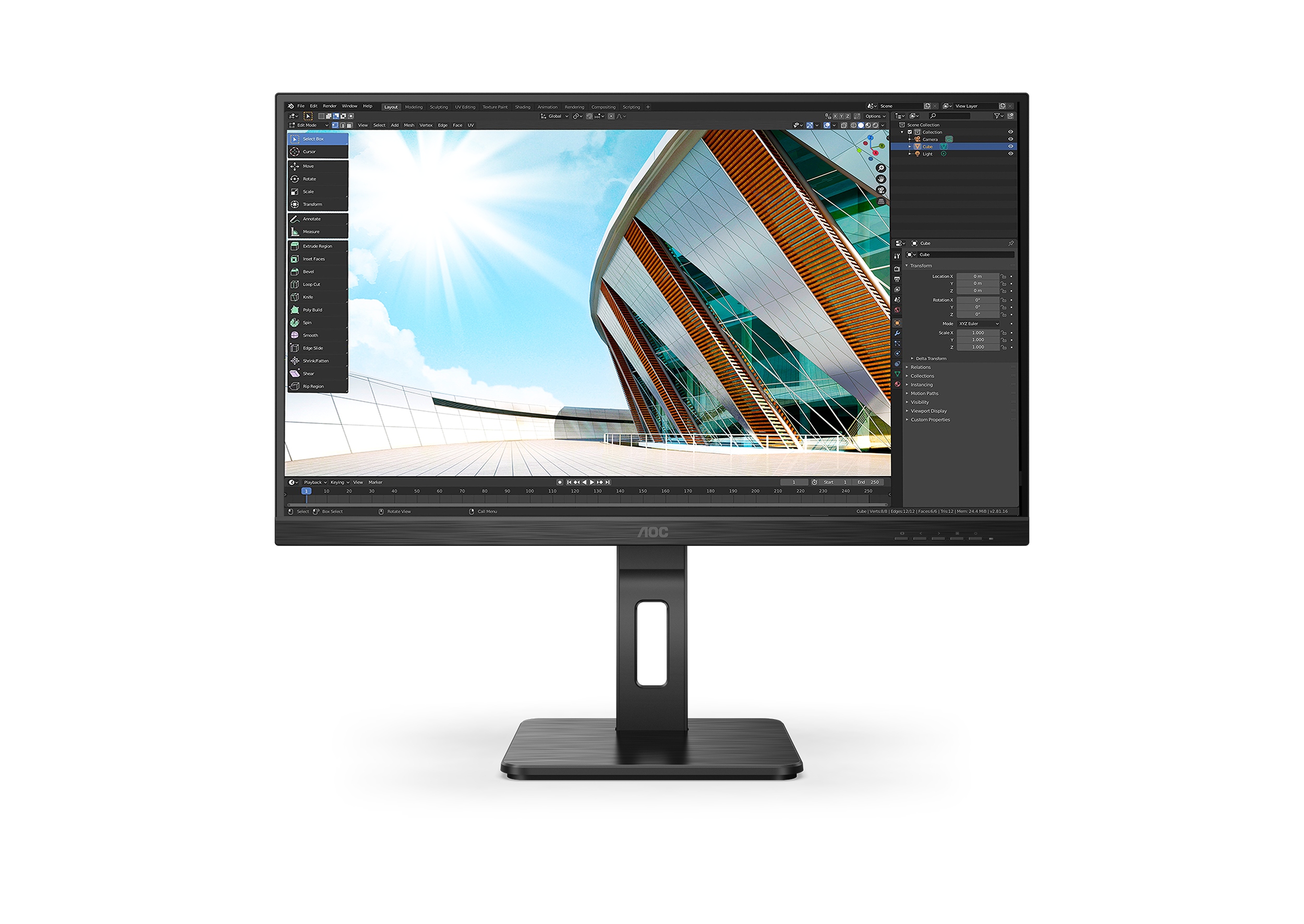 27-palcový monitor AOC 27P2Q FHD IPS DisplayPort HDMI VGA DVI Reproduktory