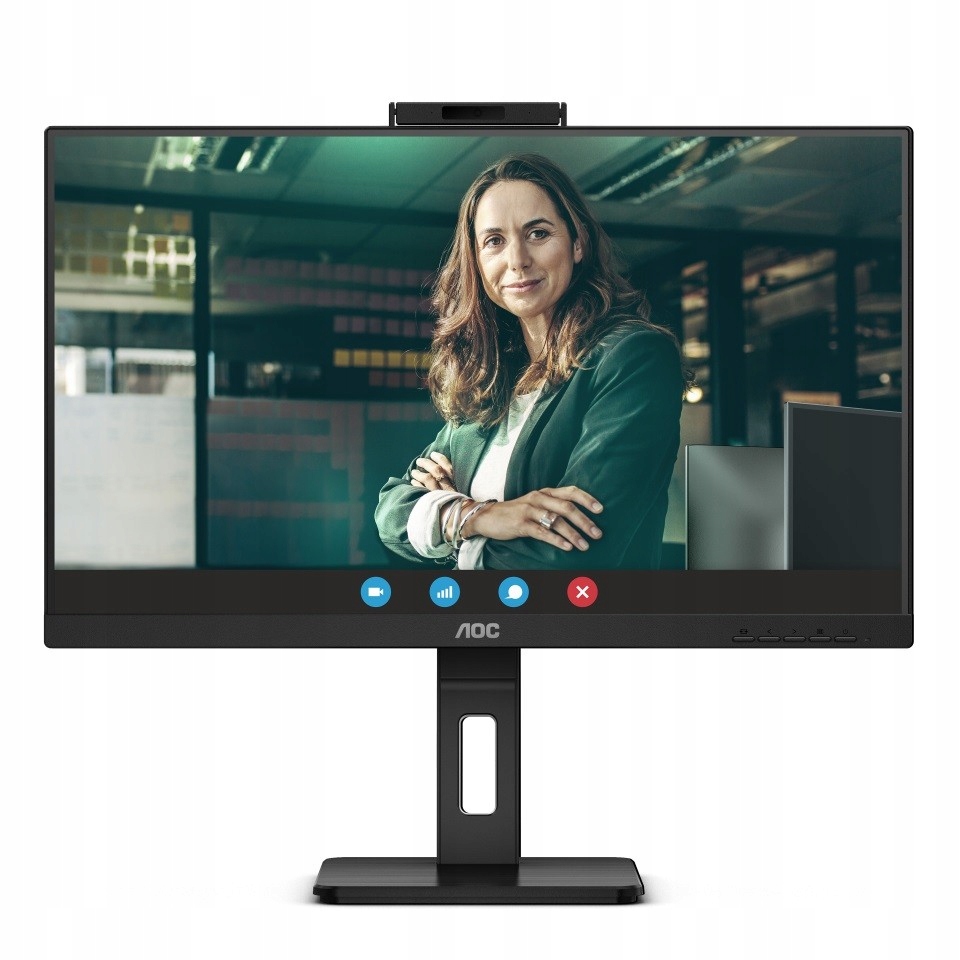 Monitor AOC Q27P3CW s webkamerou, 27'' 2K IPS, 75Hz, 4ms reproduktory