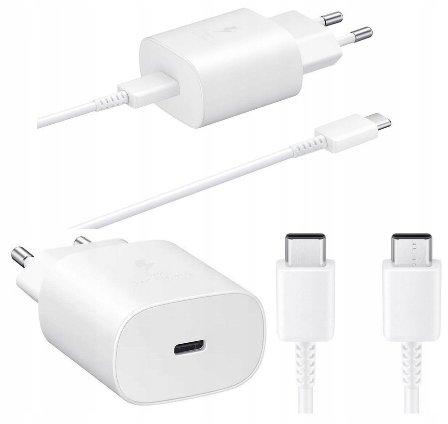 Sieťová nabíjačka typu C pre Samsung 3000 mA 5 V biela