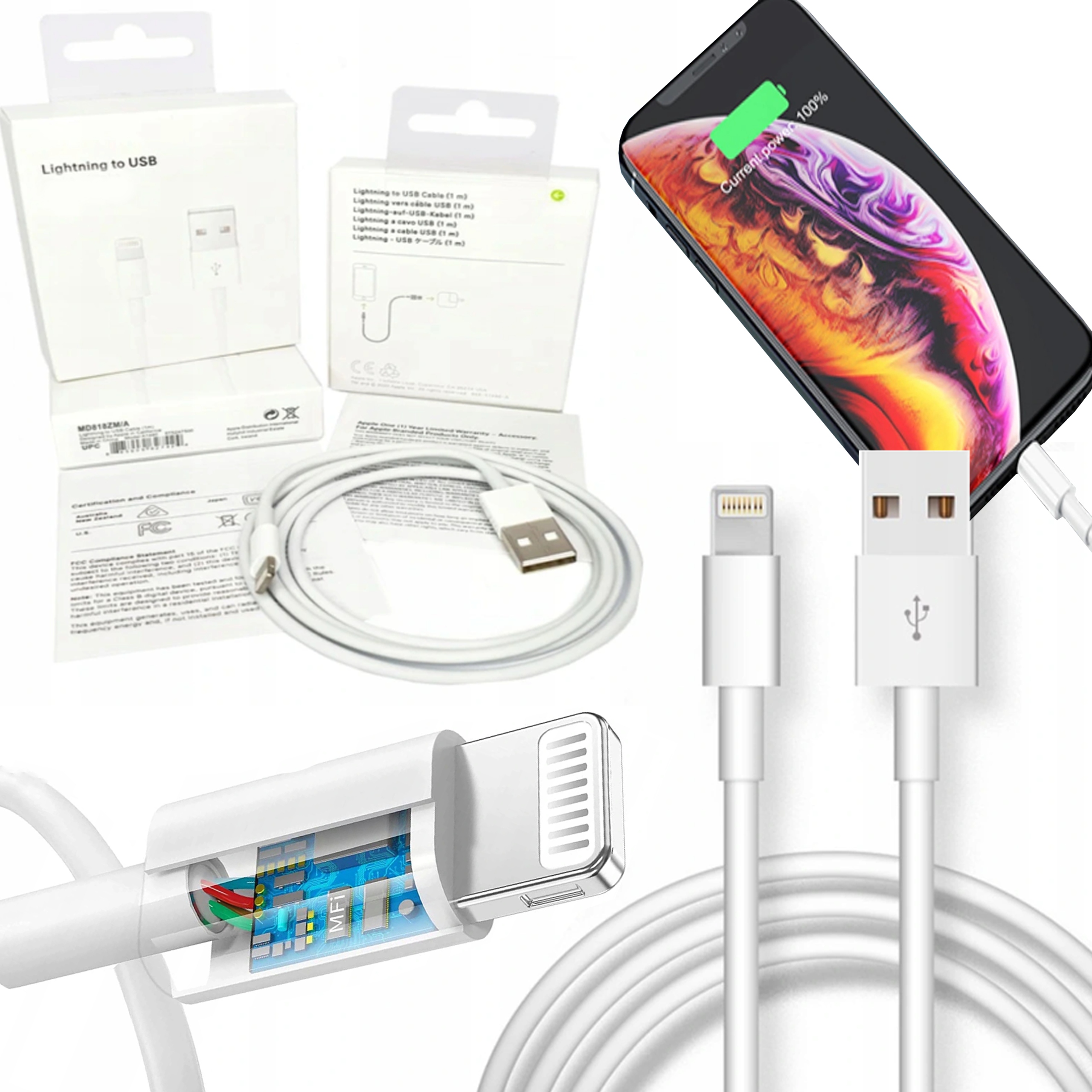 Kábel USB - Apple Lightning 2 m