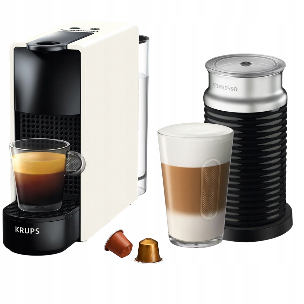 Kávovar na kapsuly Krups Nespresso Essenza Mini, 19 bar biely