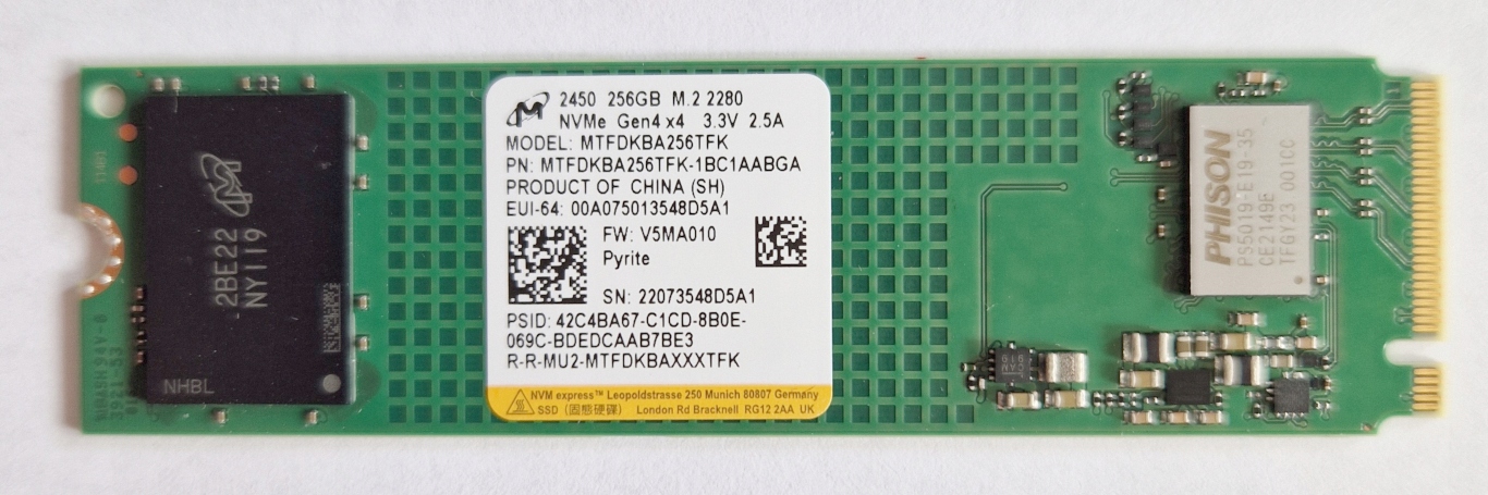 Dysk SSD Micron MTFDKBA256TFK 256 GB M.2 PCIe