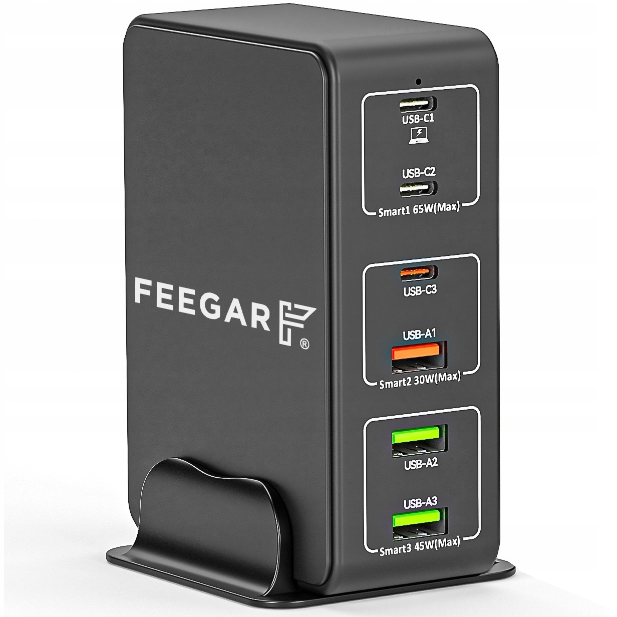 Feegar Tower Pro 140 W nástenná nabíjačka 3x USB-A 3x USB-C