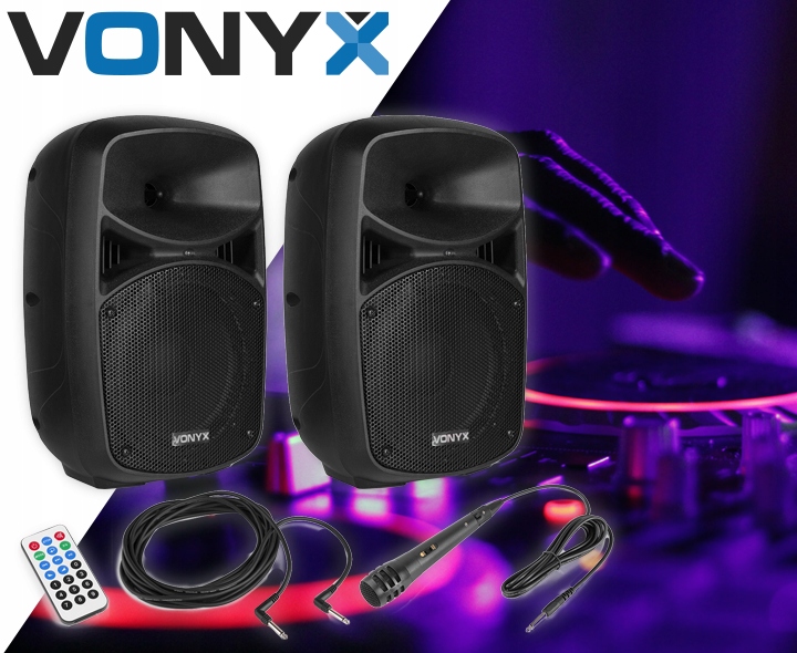 Sada stĺpcov Vonyx 178.126 Set VPS082A 200 W čierna