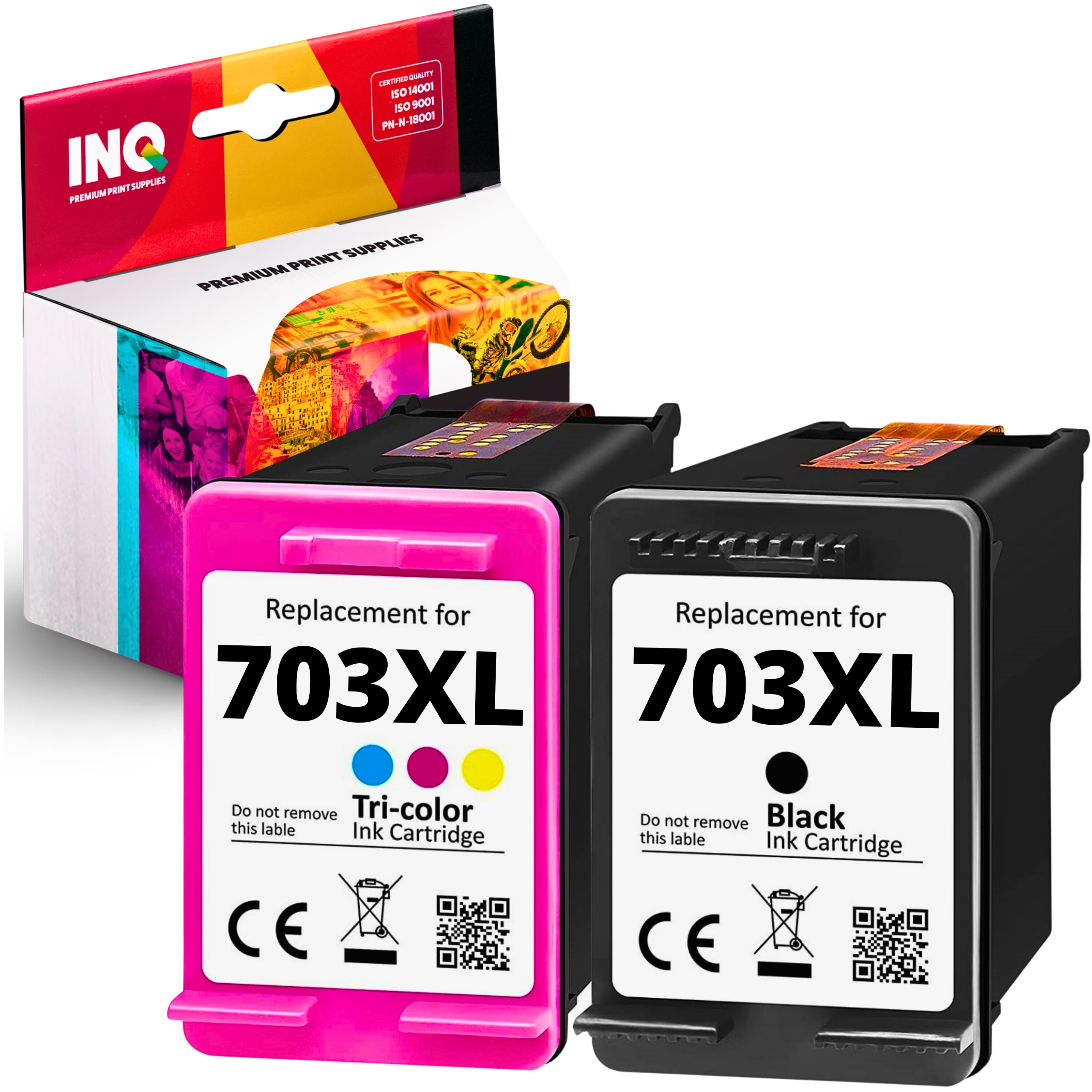INQ atrament HP 703 čierny atrament pre HP black (black), trojfarebný, sada