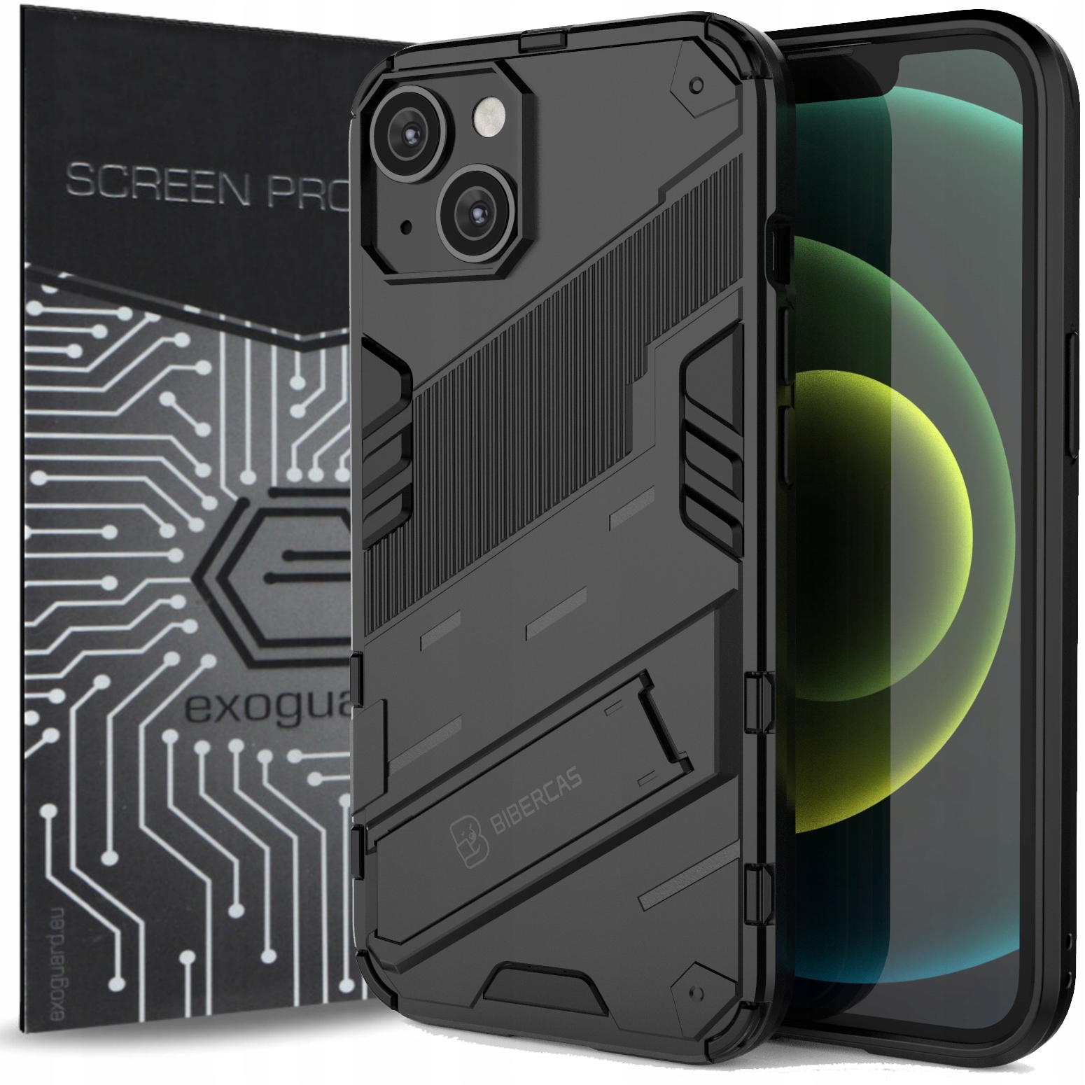 Exoguard späť do Apple iPhone 14 Bibercas Black