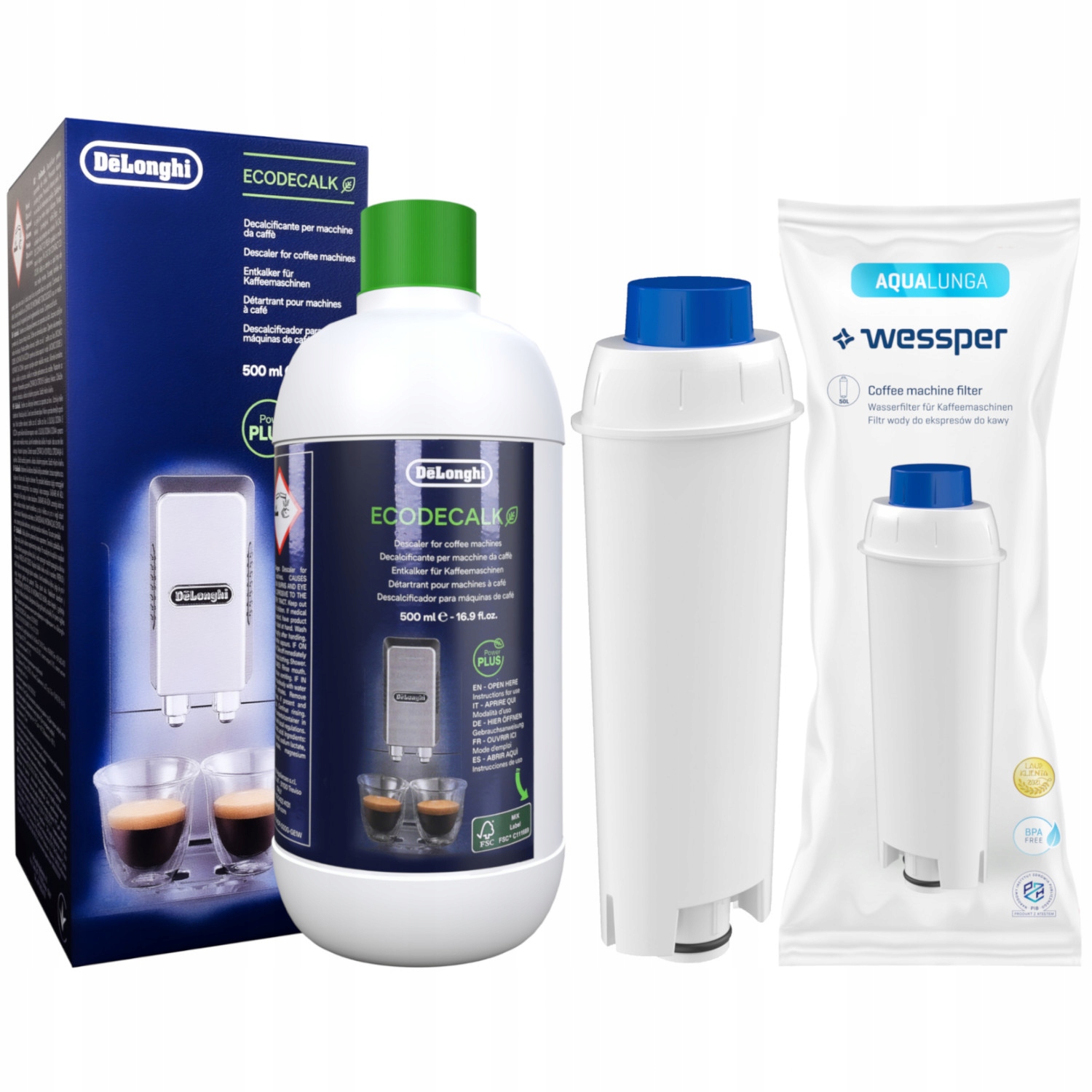 Vložka filtra Wesper Aqualunga WES039 1 PC. + DELonghi DLSC500 500 ML Express