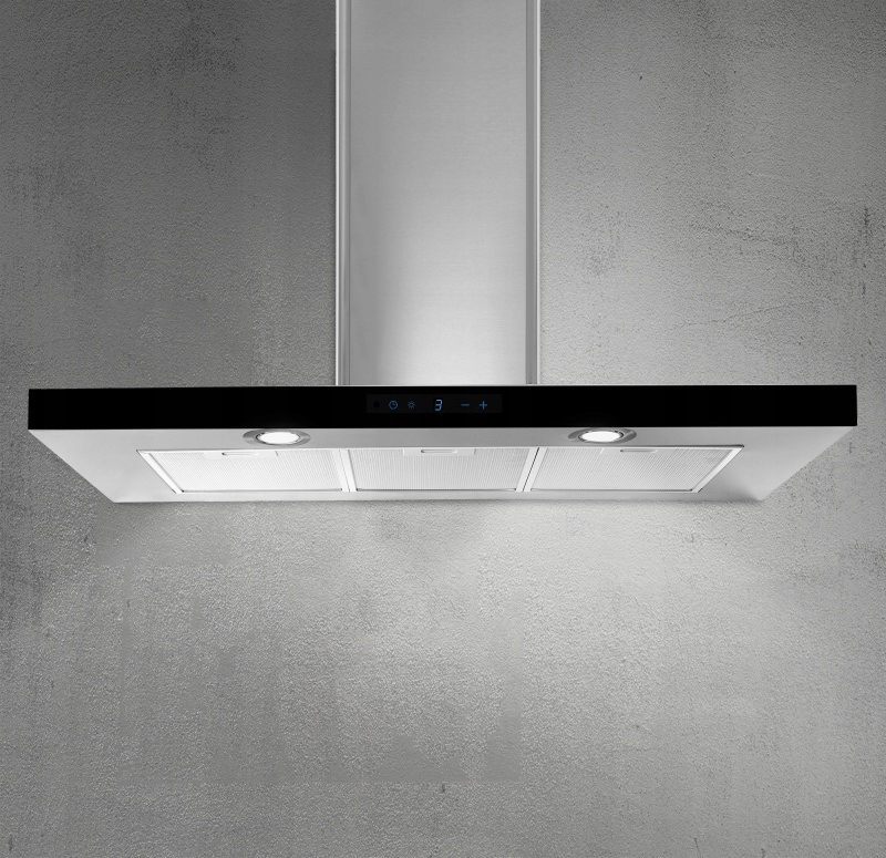 Kuchyňa Hood CHIMNEY NUVOLA Black Glass 90cm