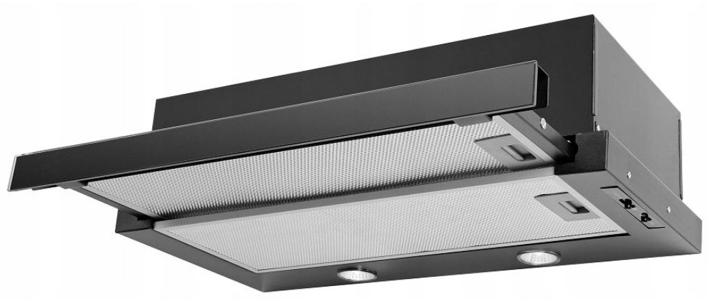 Zásuvka kapucňa Black Black LED Glass 60 telesk