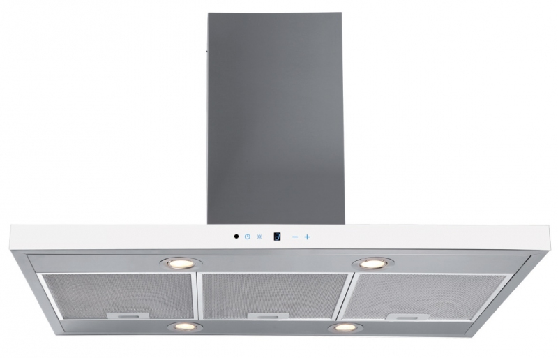 Hood Island TOFLEŠ ETNA 60CM Biele sklo + diaľkové ovládanie