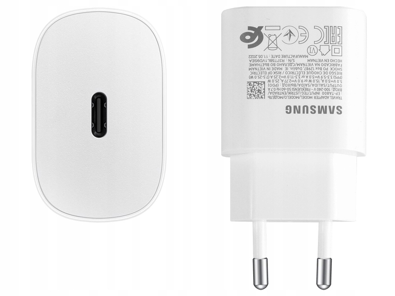Samsung EP-TA800NWEGEU USB typ C nástenná nabíjačka 5000 mA 3 V biela
