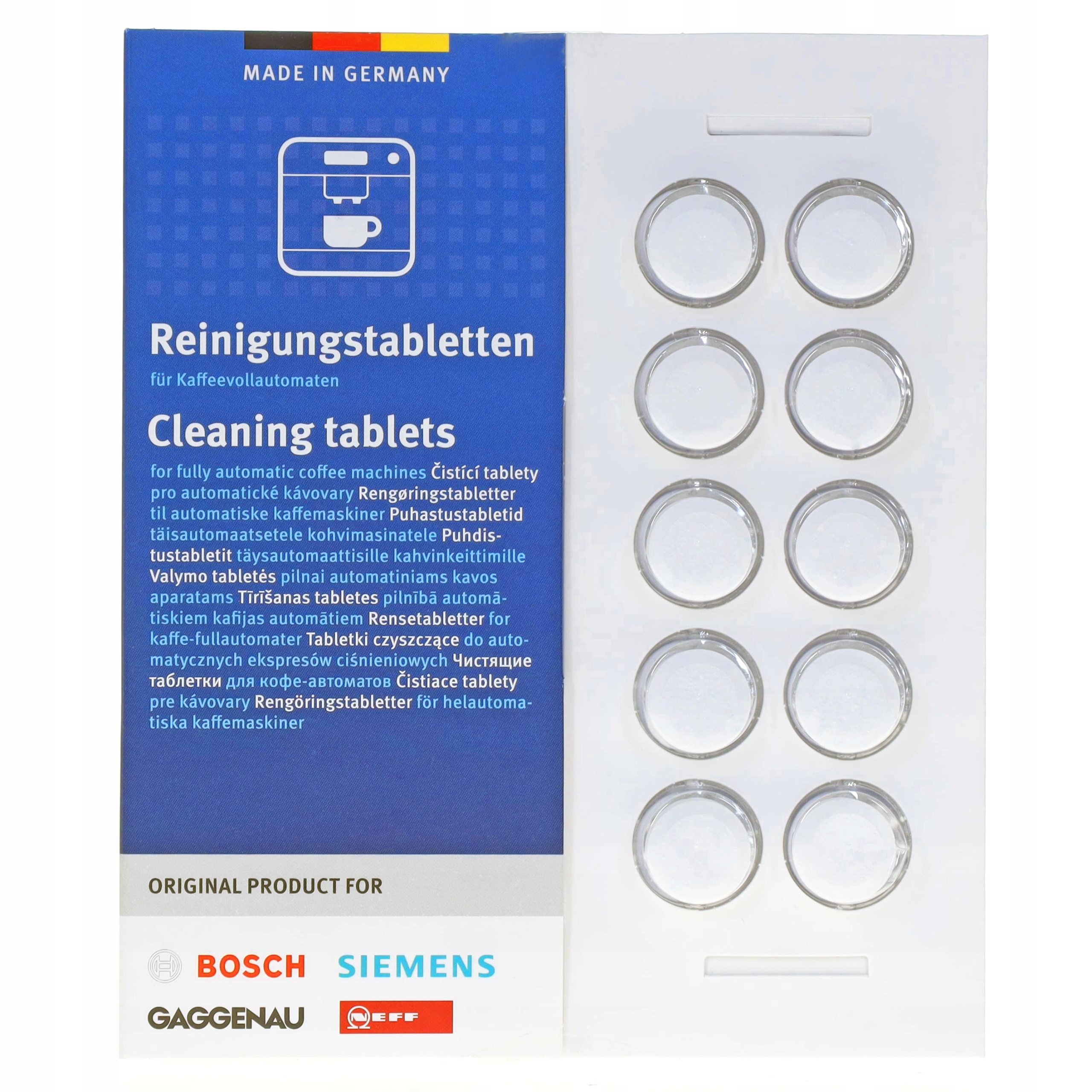 Čistiace tablety pre Bosch 00311969 Mase Mase 10 x 2,2 g