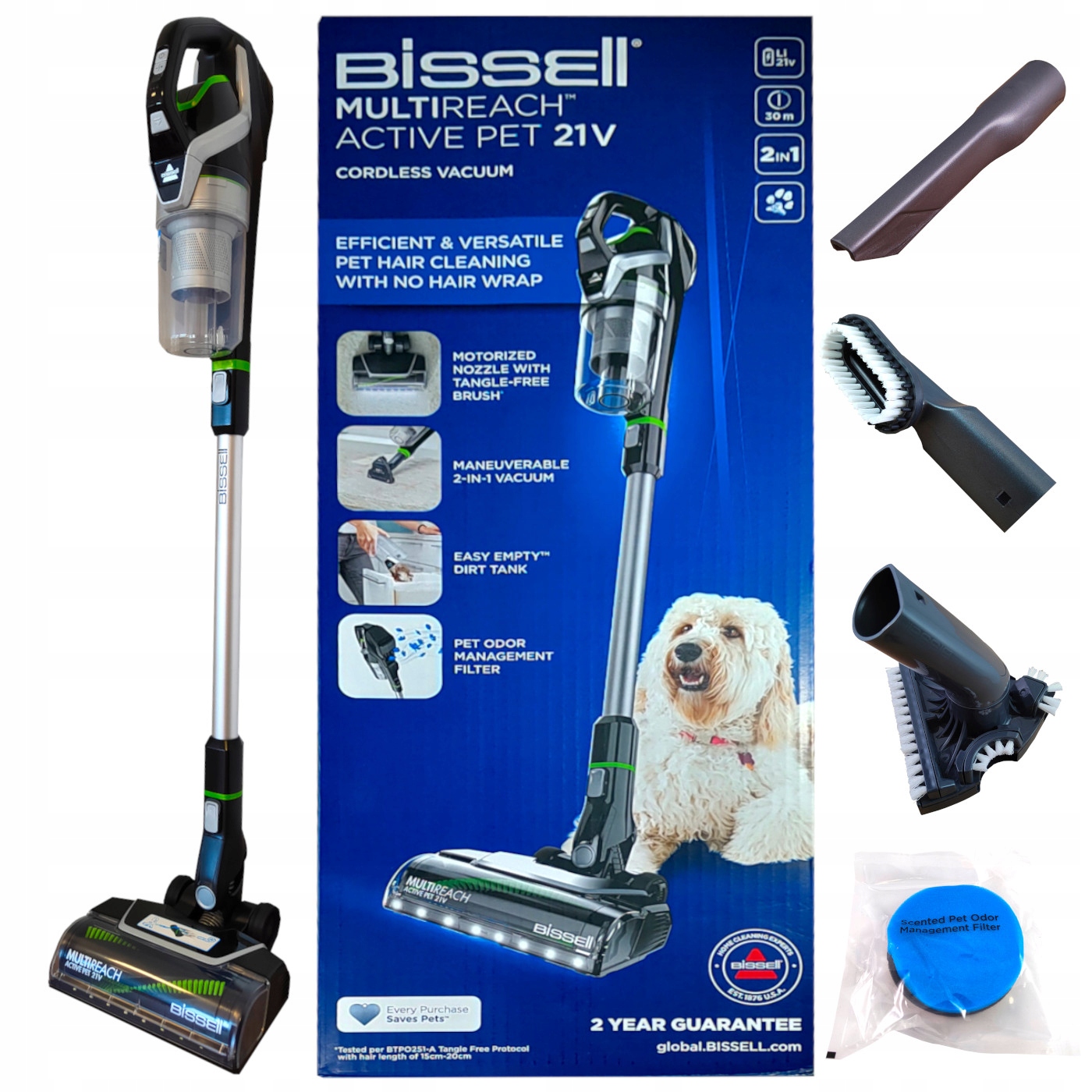 Vertikálny vysávač Bissell Multireach Active Pet 21V