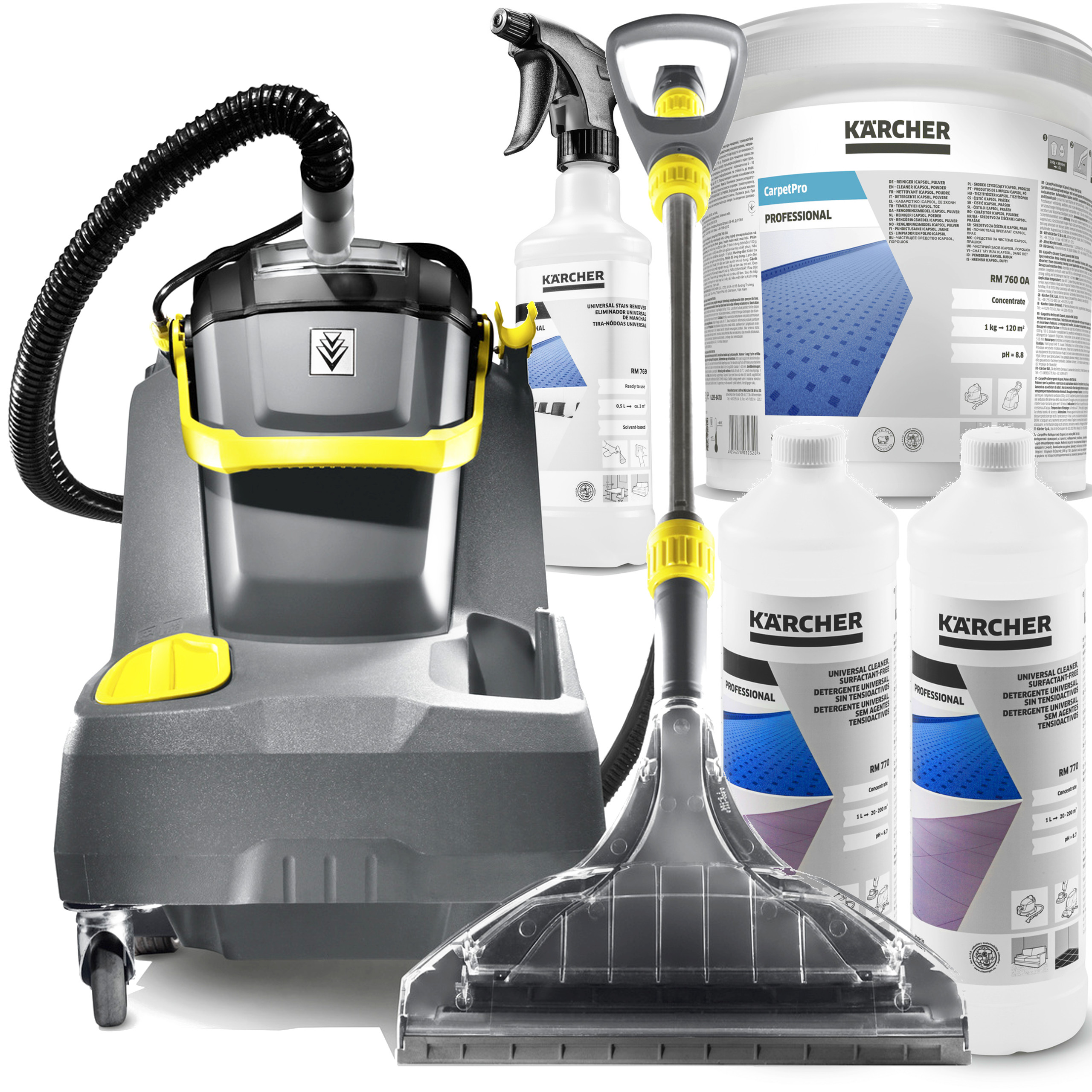 Odlet z vysávača Kärcher Puzzi 30/4 1200 W Striebro/šedá + 4 ďalšie výrobky