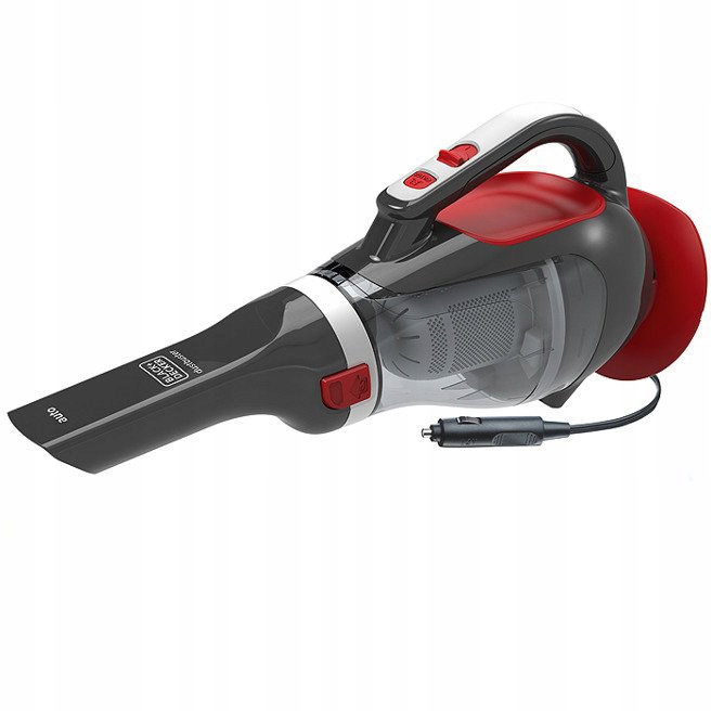 Black & Decker Adv1200 bez sivého vrecka, červené prenosné vysávač
