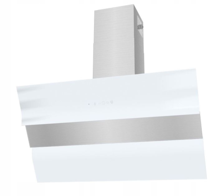 Hood Haag Terno Biele ohnuté sklo 835m3 / H 90cm LED