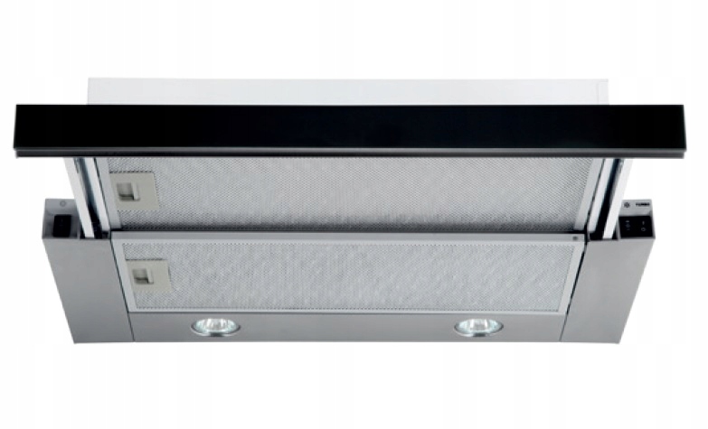Toflesz Vega Glass inox / čierny 50 cm digestor, 350 m3 / h