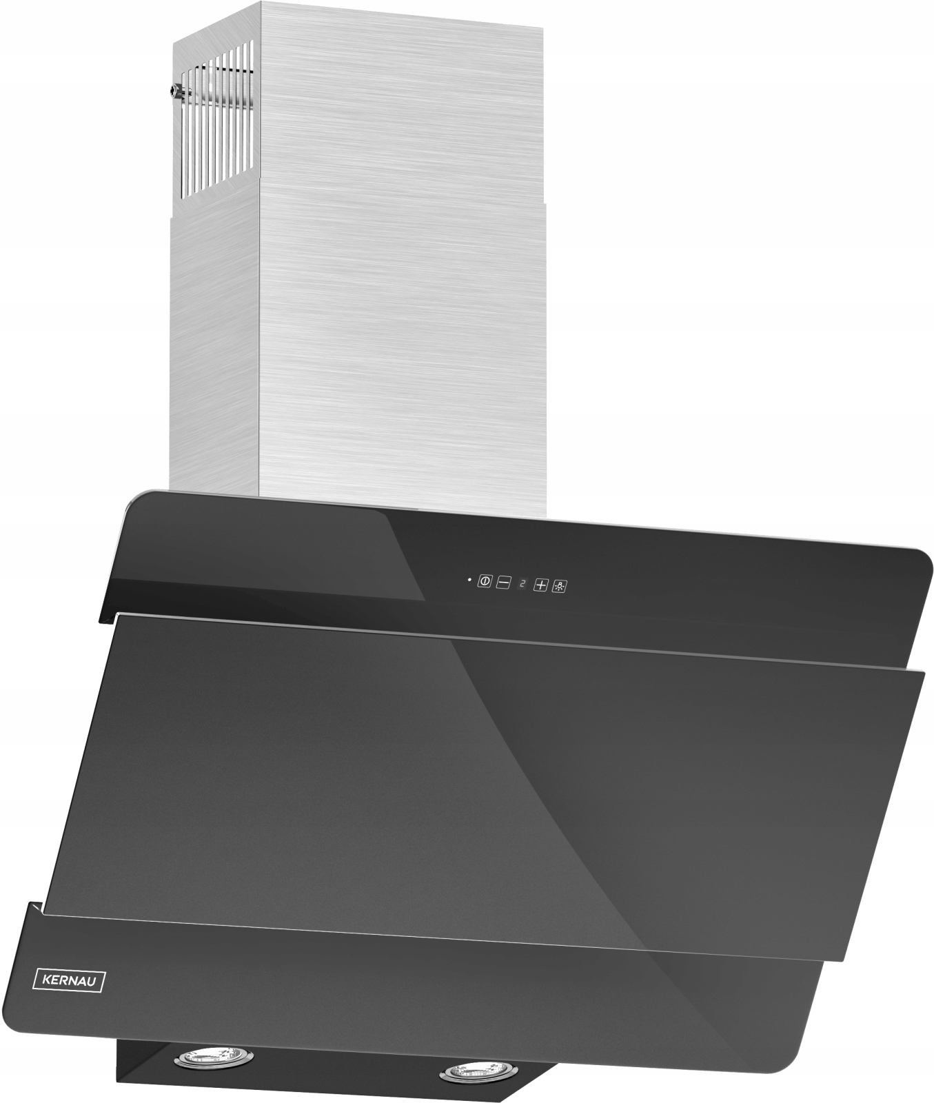 Komínový digestor KERNAU KCH 4590 B Čierne sklo 90 cm