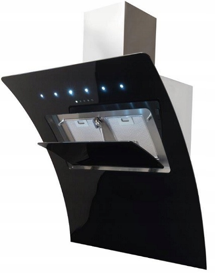 Čierny komínový digestor SeeNERGY Manta Bl